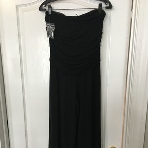 NWT strapless  black jumpsuit
